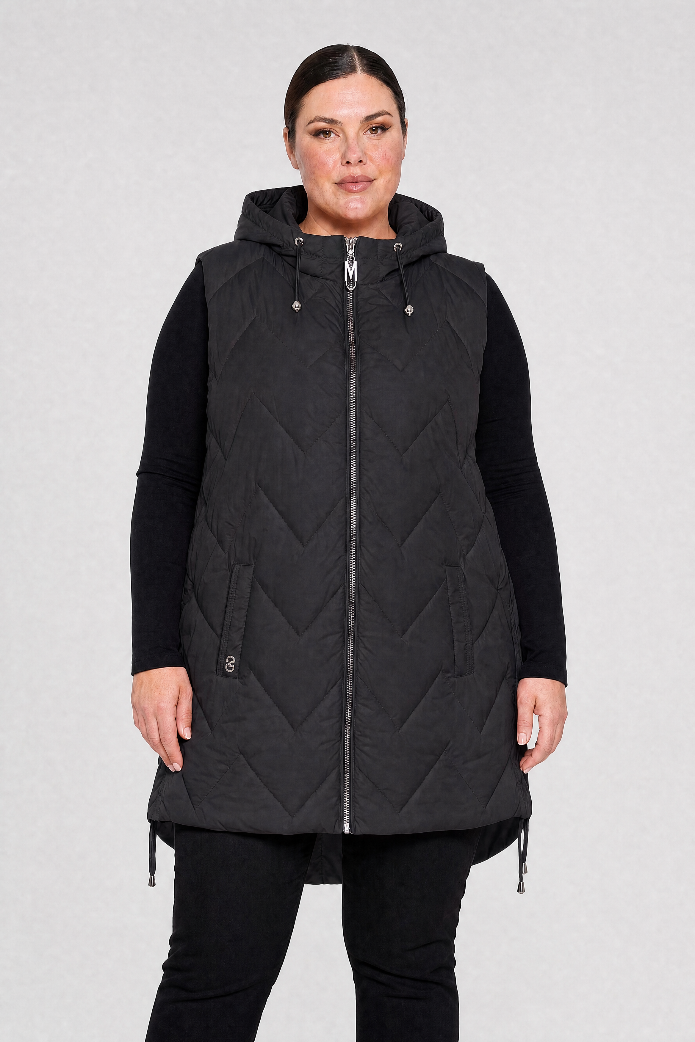 Kamizelka damska długa pikowana duże rozmiary 3XL 4XL 5XL 6XL 7XL