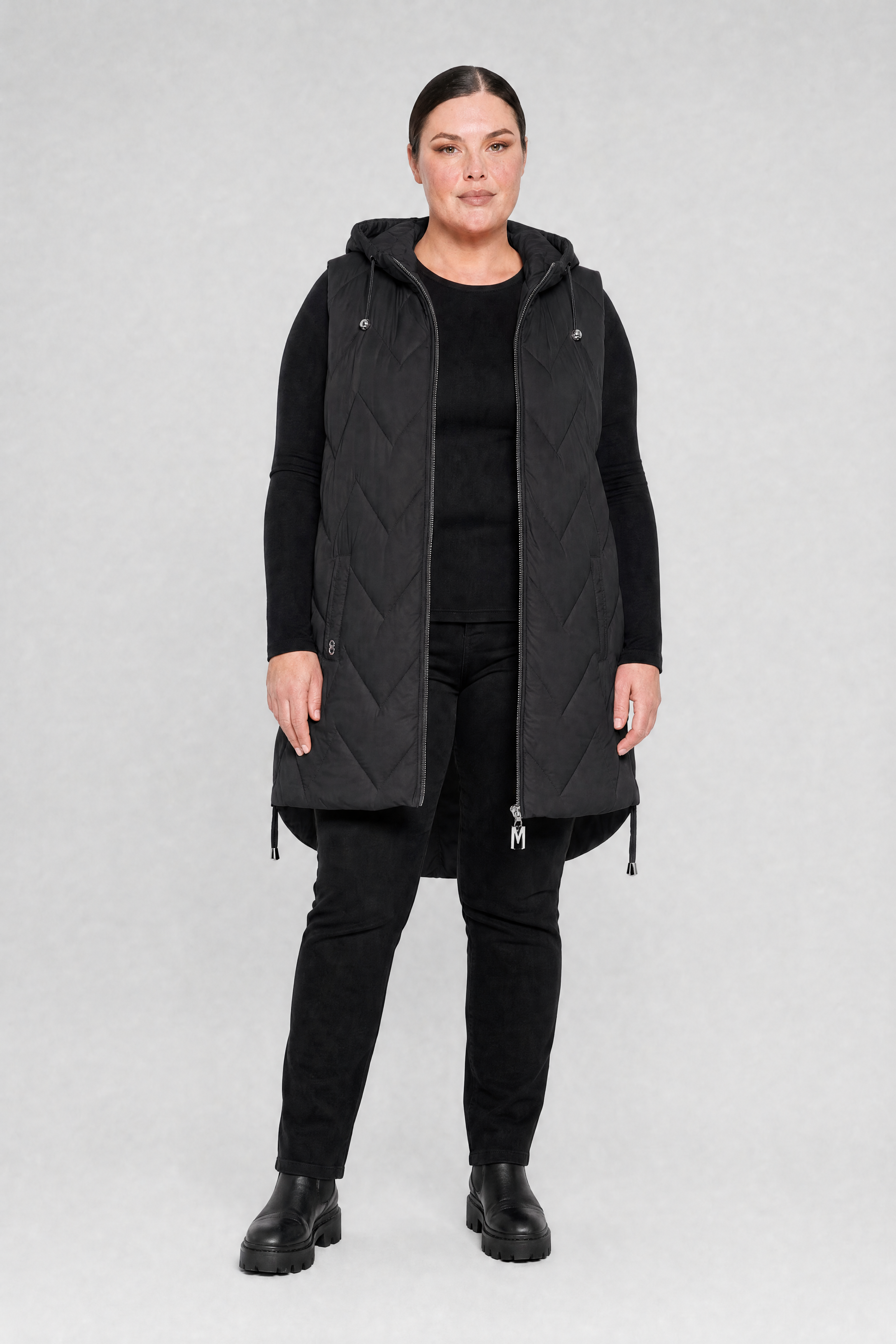 Kamizelka damska długa pikowana duże rozmiary 3XL 4XL 5XL 6XL 7XL