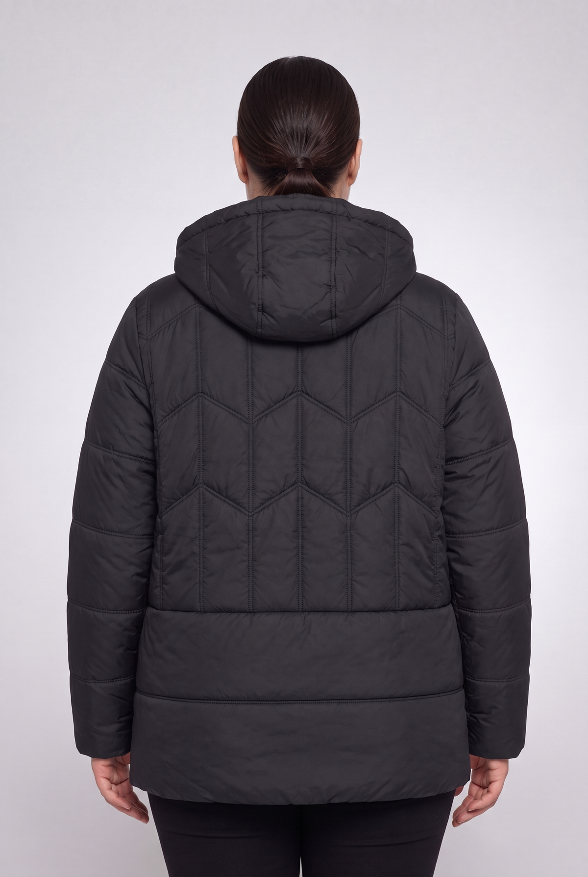 Kurtka damska pikowana odpinany kaptur plus size 3XL-7XL