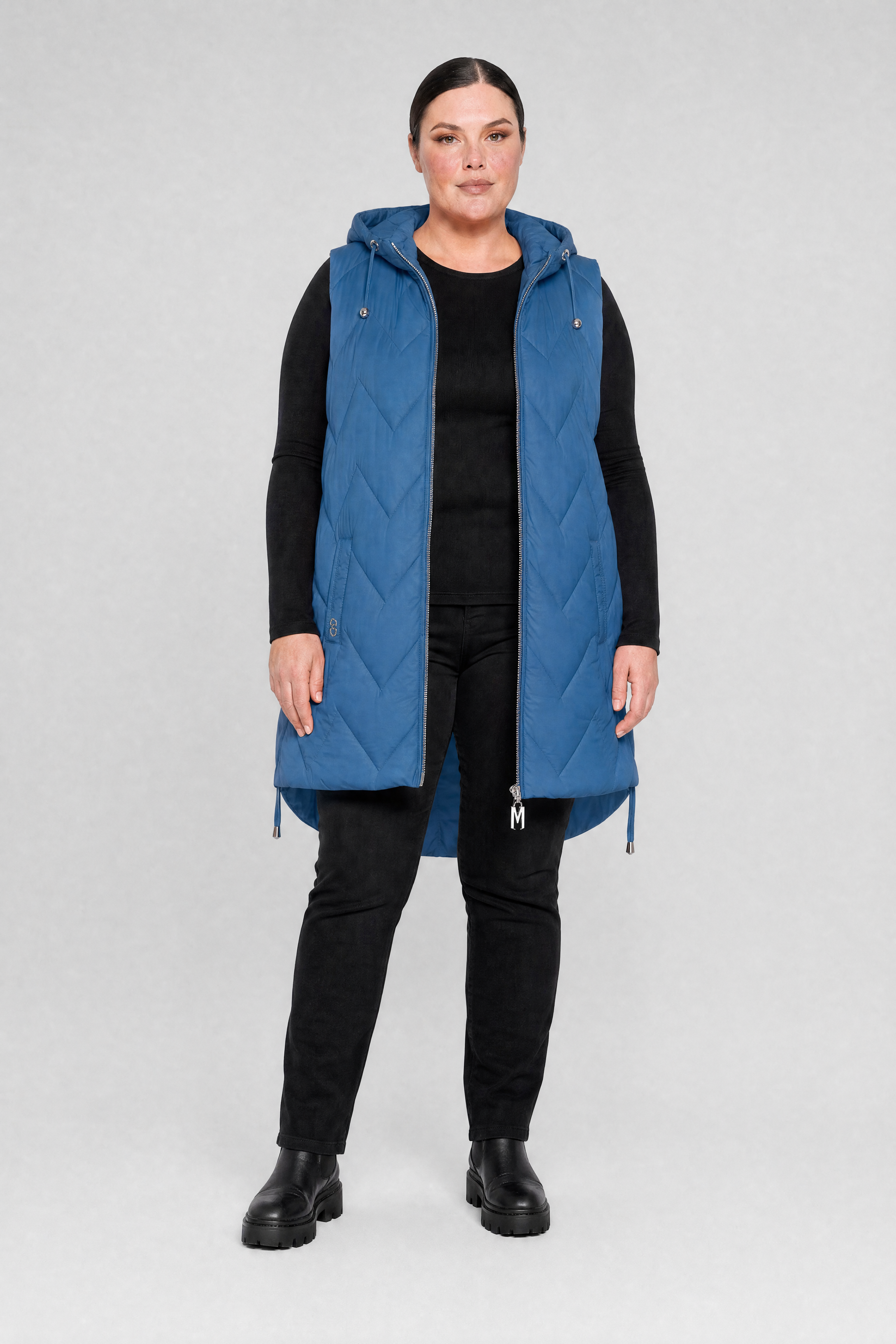 Kamizelka damska długa pikowana duże rozmiary 3XL 4XL 5XL 6XL 7XL