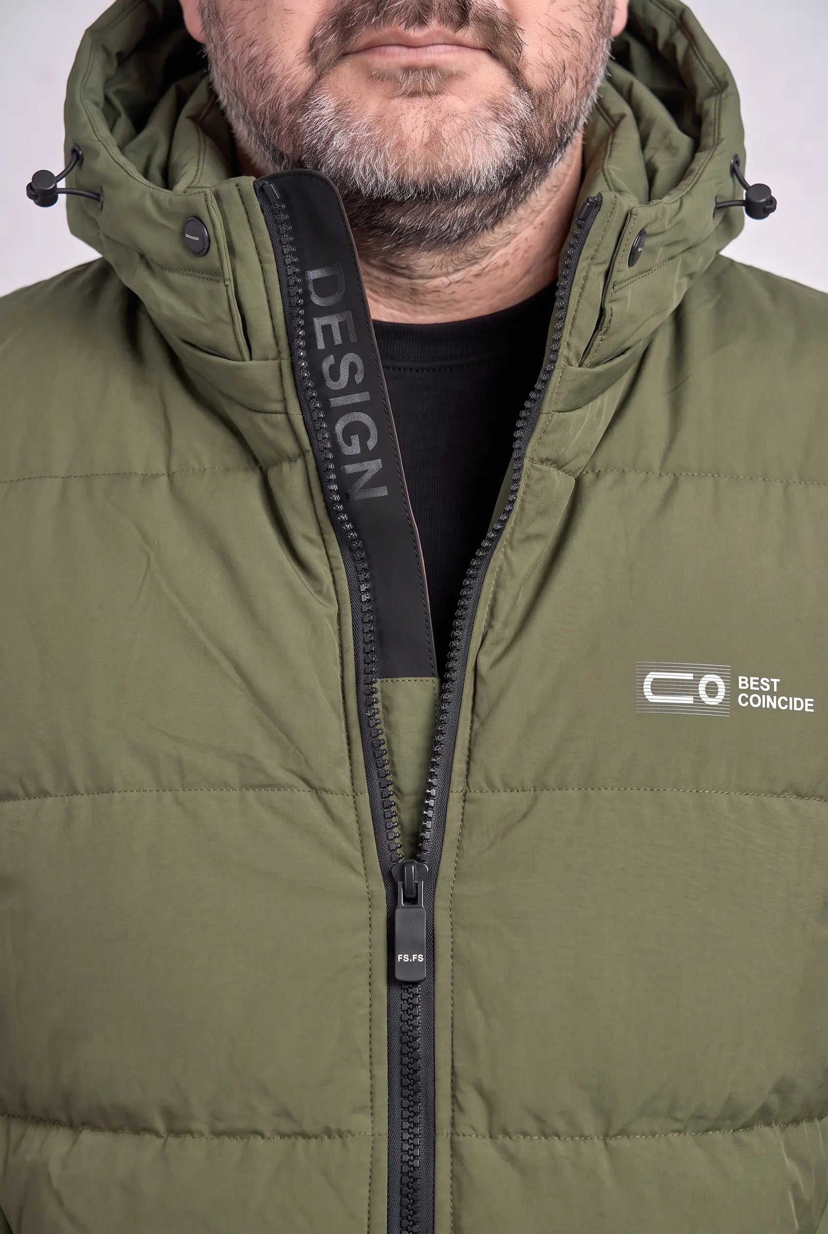 Kamizelka Męska Zimowa Pikowana Bezrękawnik Odpinany Kaptur 2XL-6XL