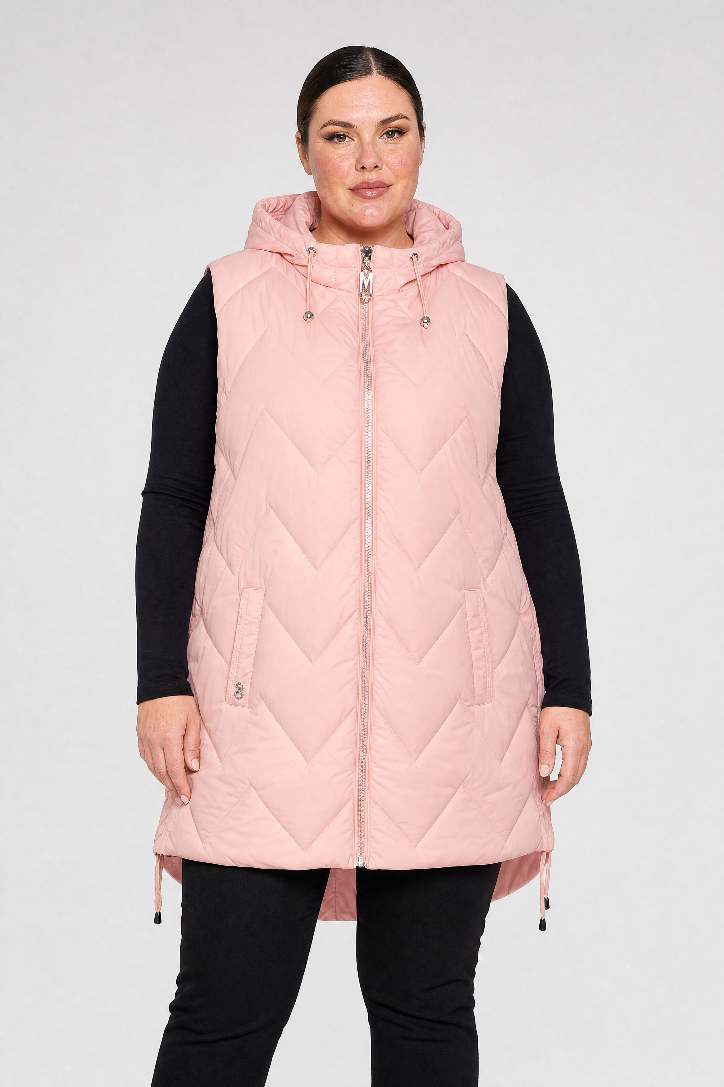 Kamizelka damska długa pikowana duże rozmiary 3XL 4XL 5XL 6XL 7XL