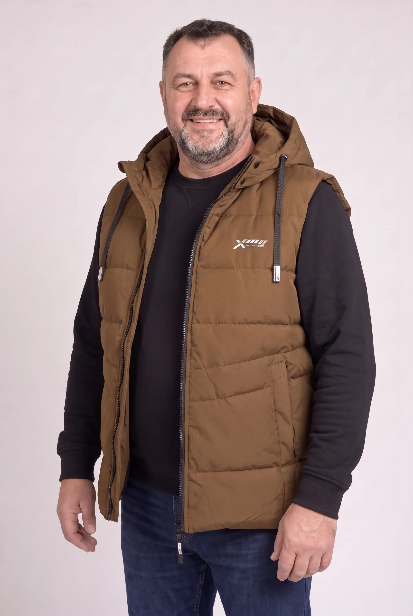 Kamizelka męska bezrękawnik pikowana z kapturem 2XL 3XL 4XL 5XL 6XL zimowa (Kopia) (Kopia)