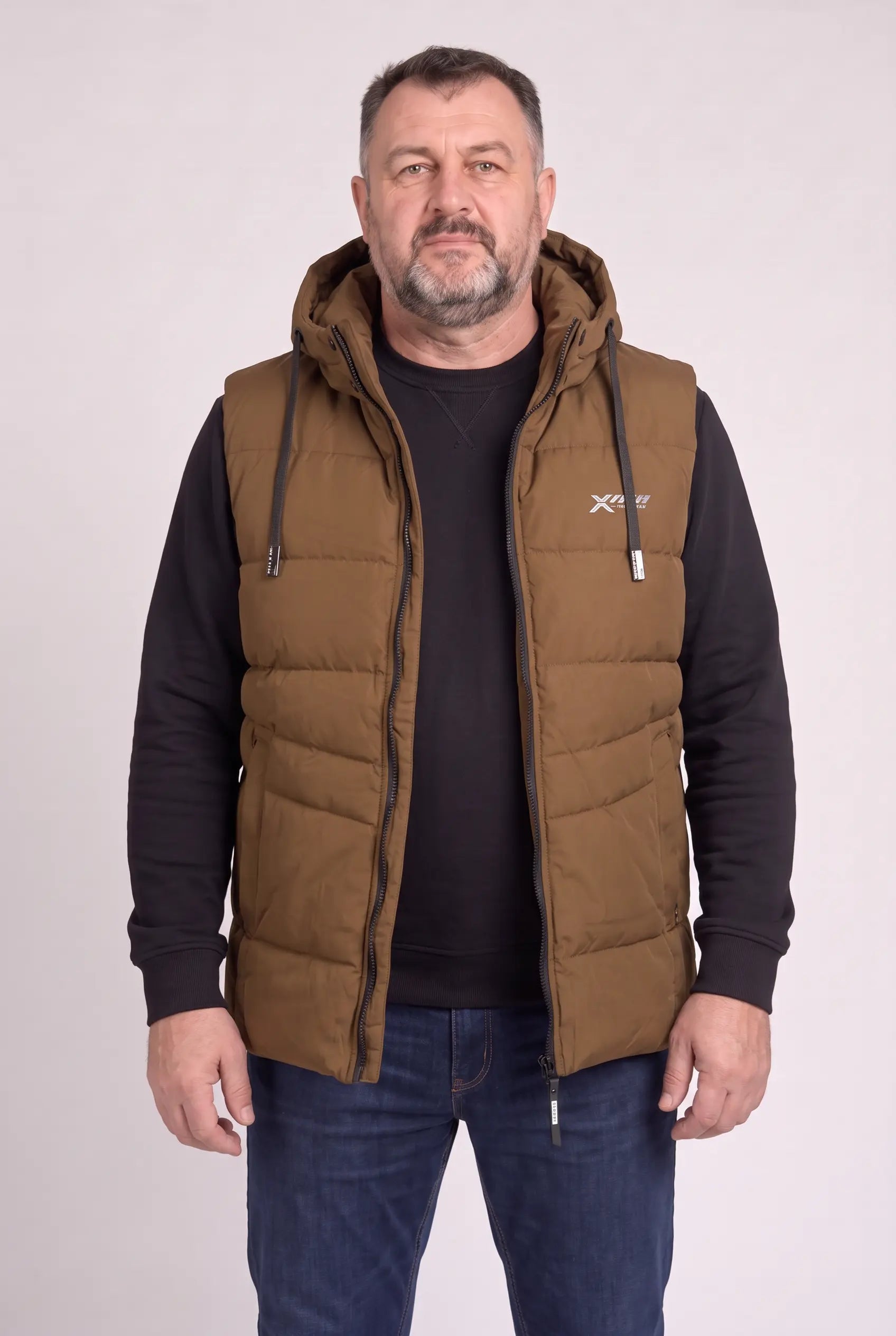 Kamizelka męska bezrękawnik pikowana z kapturem 2XL 3XL 4XL 5XL 6XL zimowa (Kopia) (Kopia)
