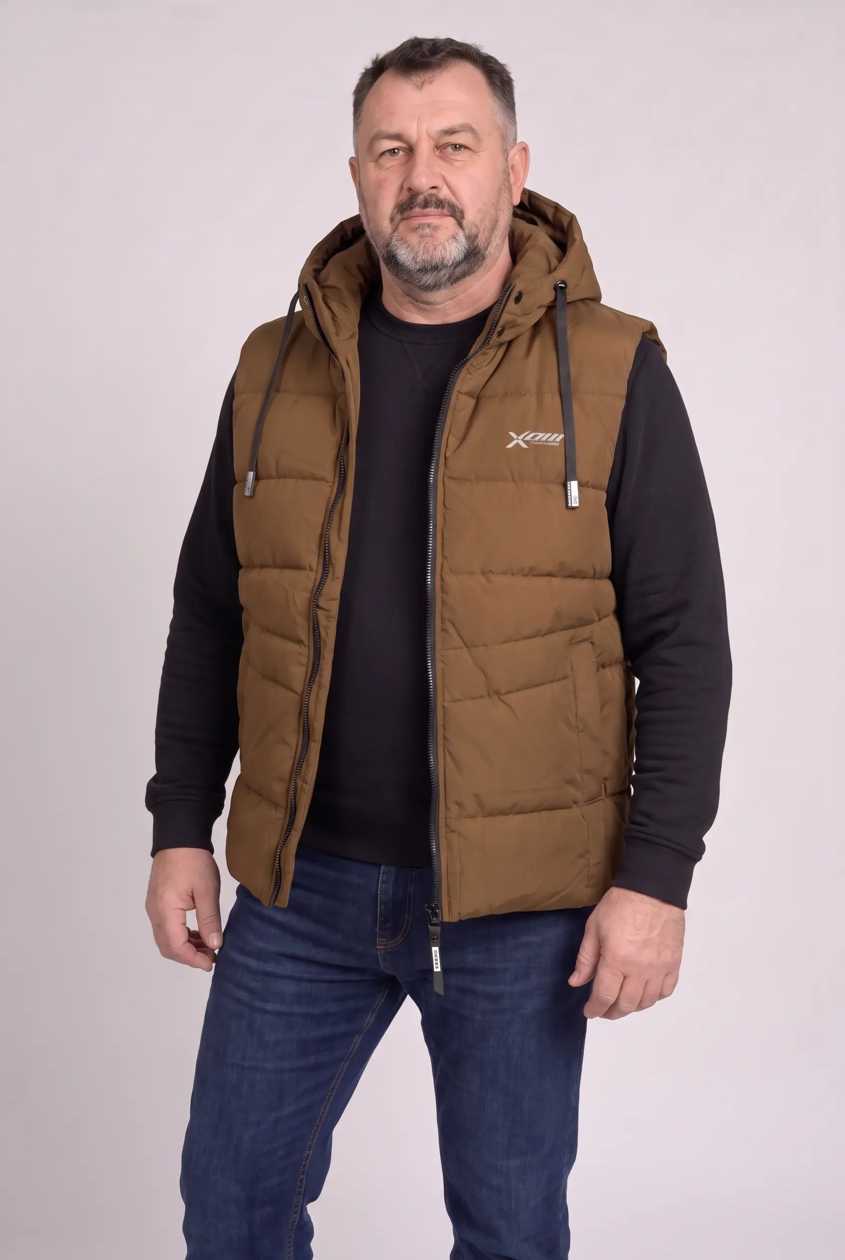 Kamizelka męska bezrękawnik pikowana z kapturem 2XL 3XL 4XL 5XL 6XL zimowa (Kopia) (Kopia)