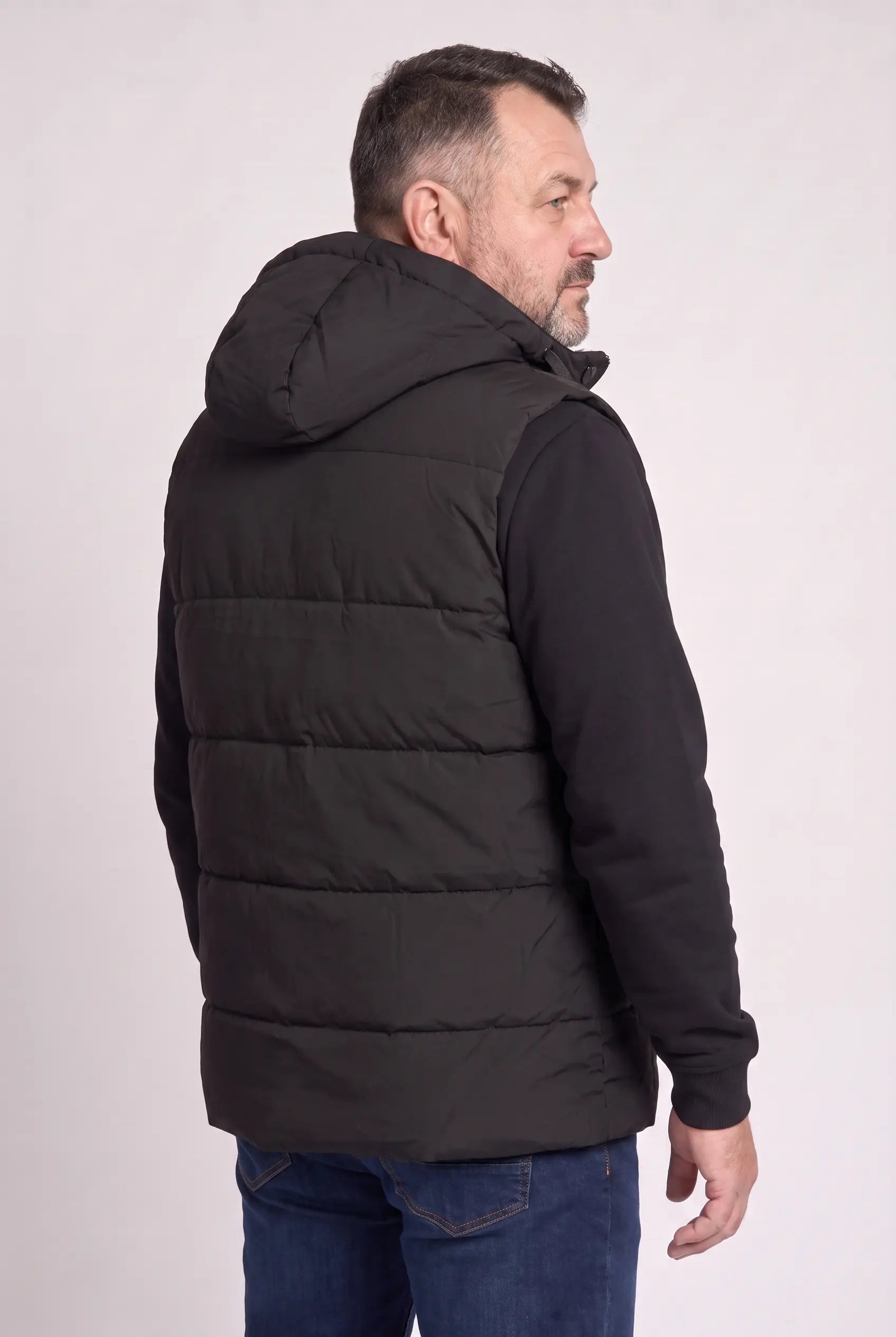 Kamizelka męska bezrękawnik pikowana z kapturem 2XL 3XL 4XL 5XL 6XL zimowa (Kopia) (Kopia)