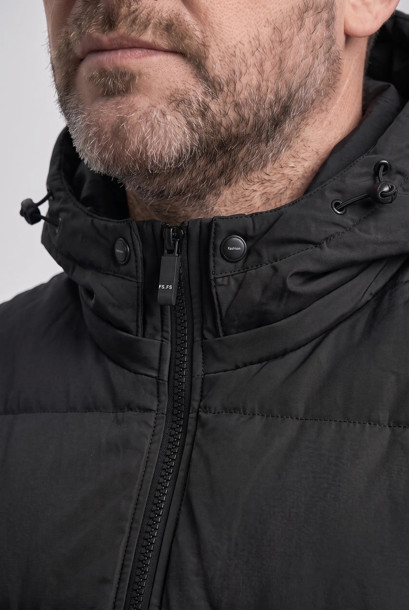 Kamizelka Męska Zimowa Pikowana Bezrękawnik Odpinany Kaptur 2XL-6XL