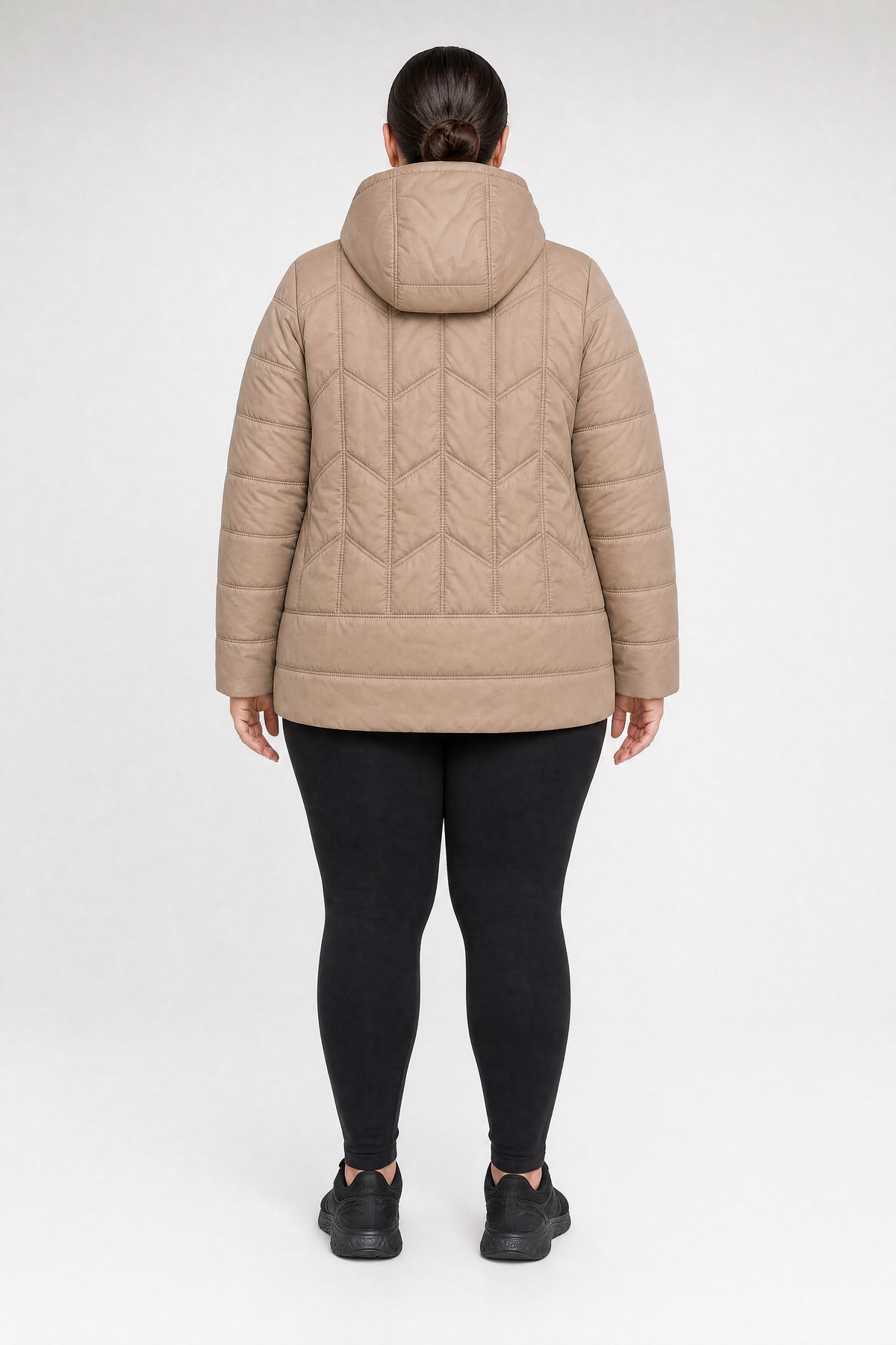 Kurtka damska pikowana odpinany kaptur plus size 3XL-7XL