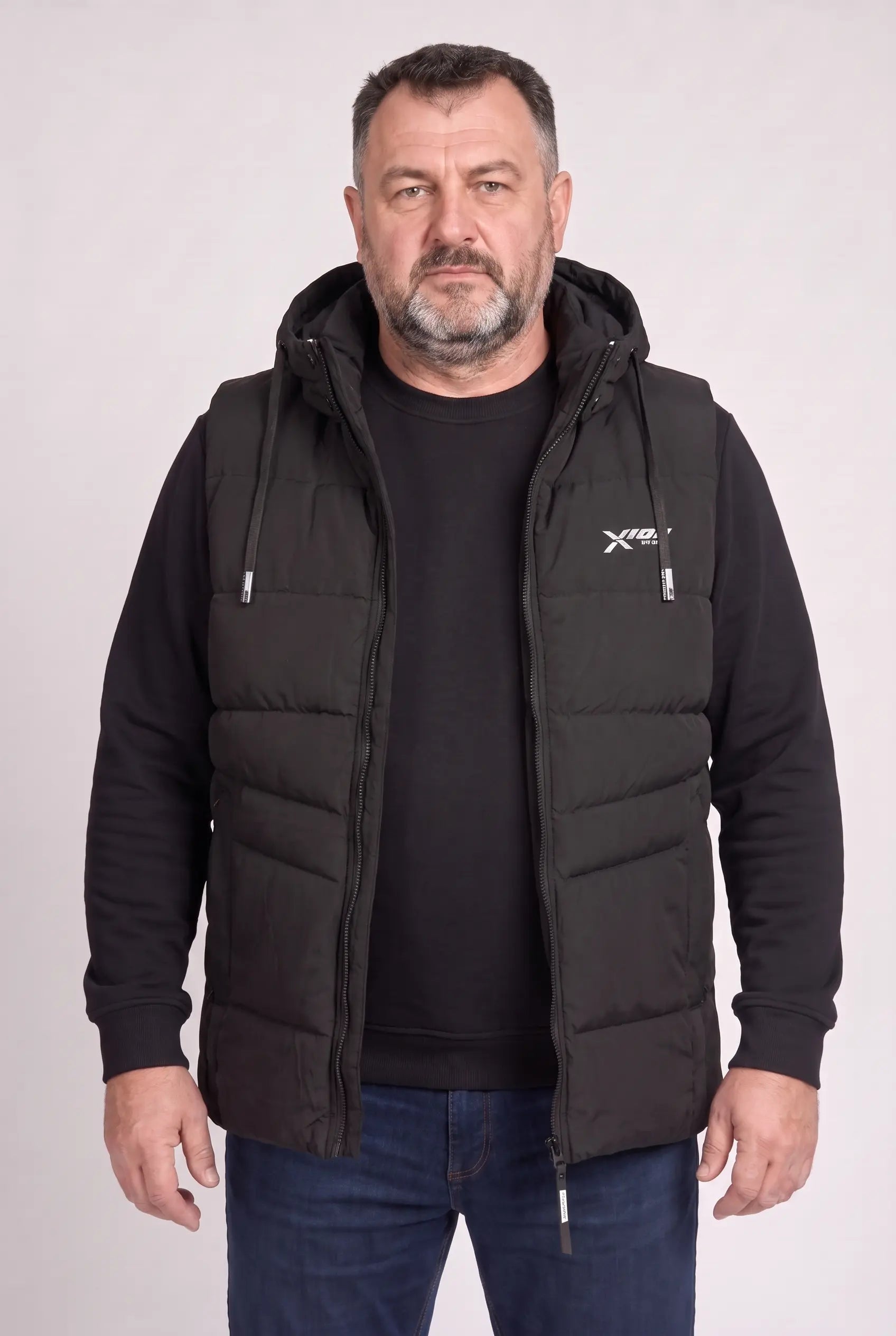 Kamizelka męska bezrękawnik pikowana z kapturem 2XL 3XL 4XL 5XL 6XL zimowa (Kopia) (Kopia)
