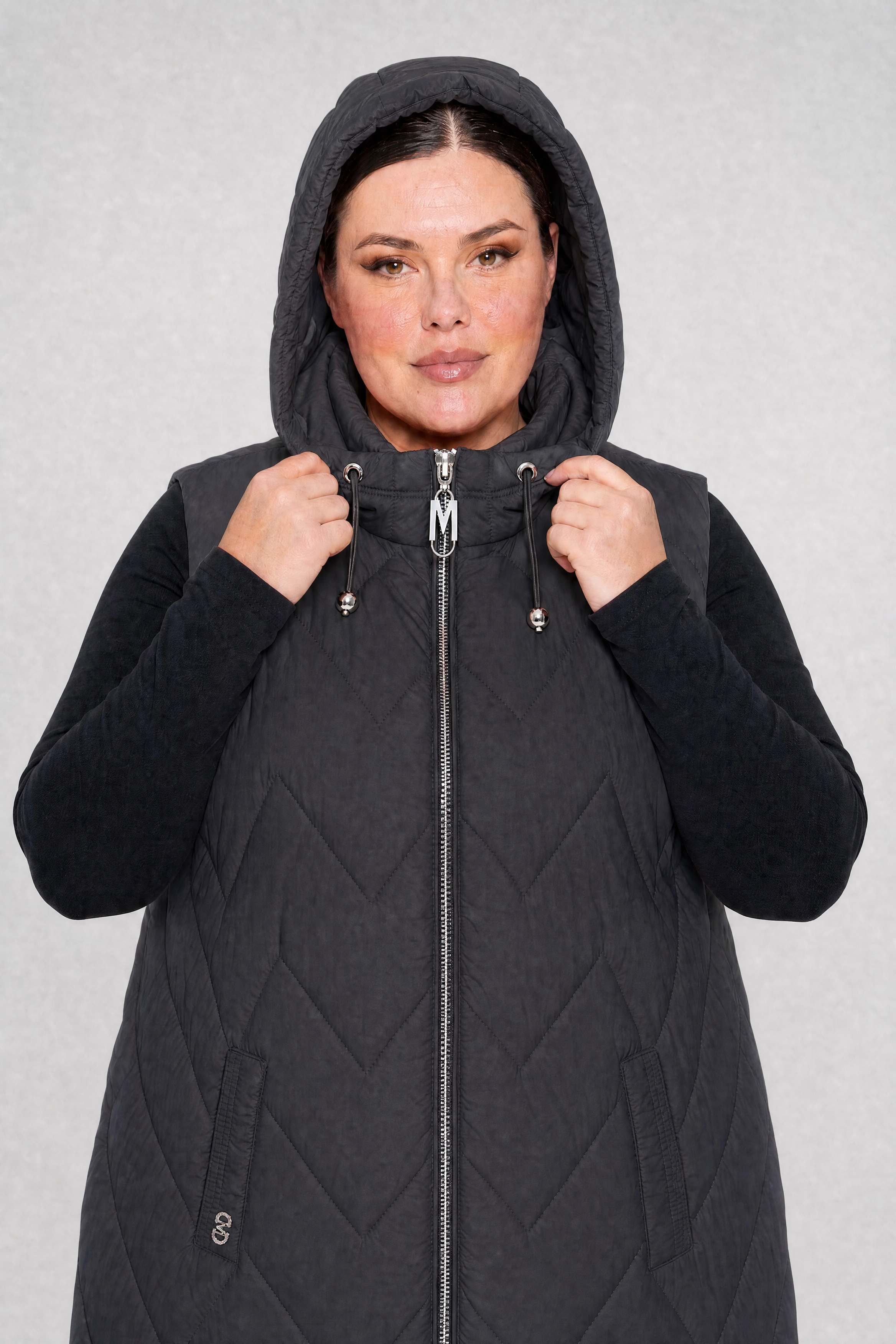 Kamizelka damska długa pikowana duże rozmiary 3XL 4XL 5XL 6XL 7XL