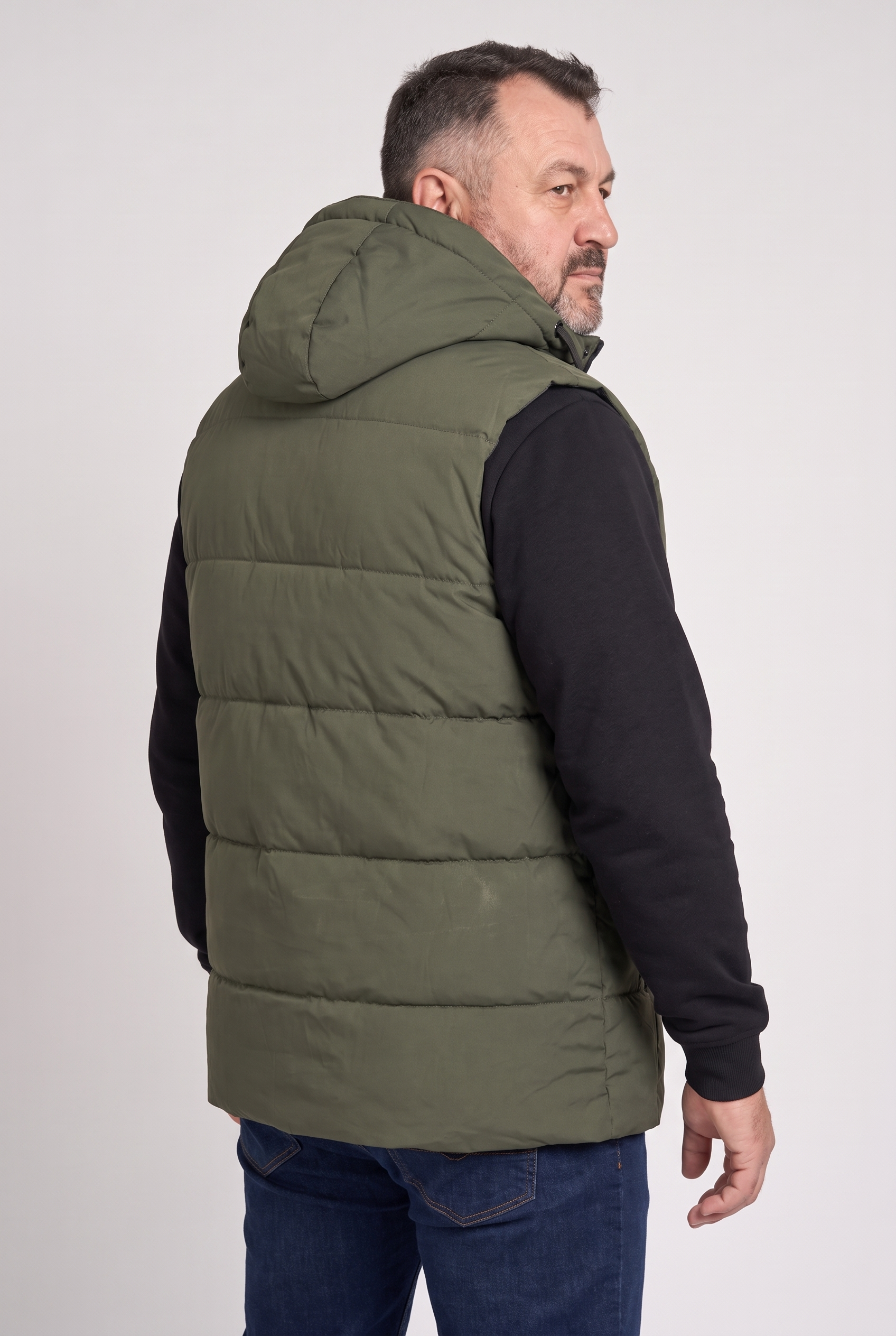 Kamizelka męska bezrękawnik pikowana z kapturem 2XL 3XL 4XL 5XL 6XL zimowa (Kopia) (Kopia)