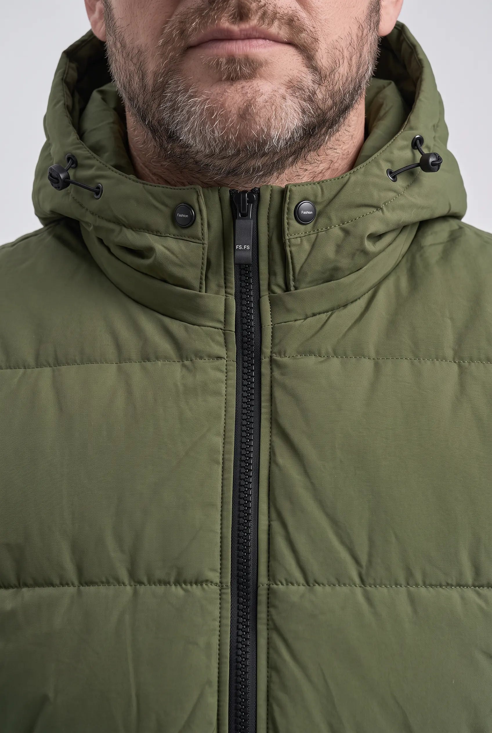 Kamizelka Męska Zimowa Pikowana Bezrękawnik Odpinany Kaptur 2XL-6XL