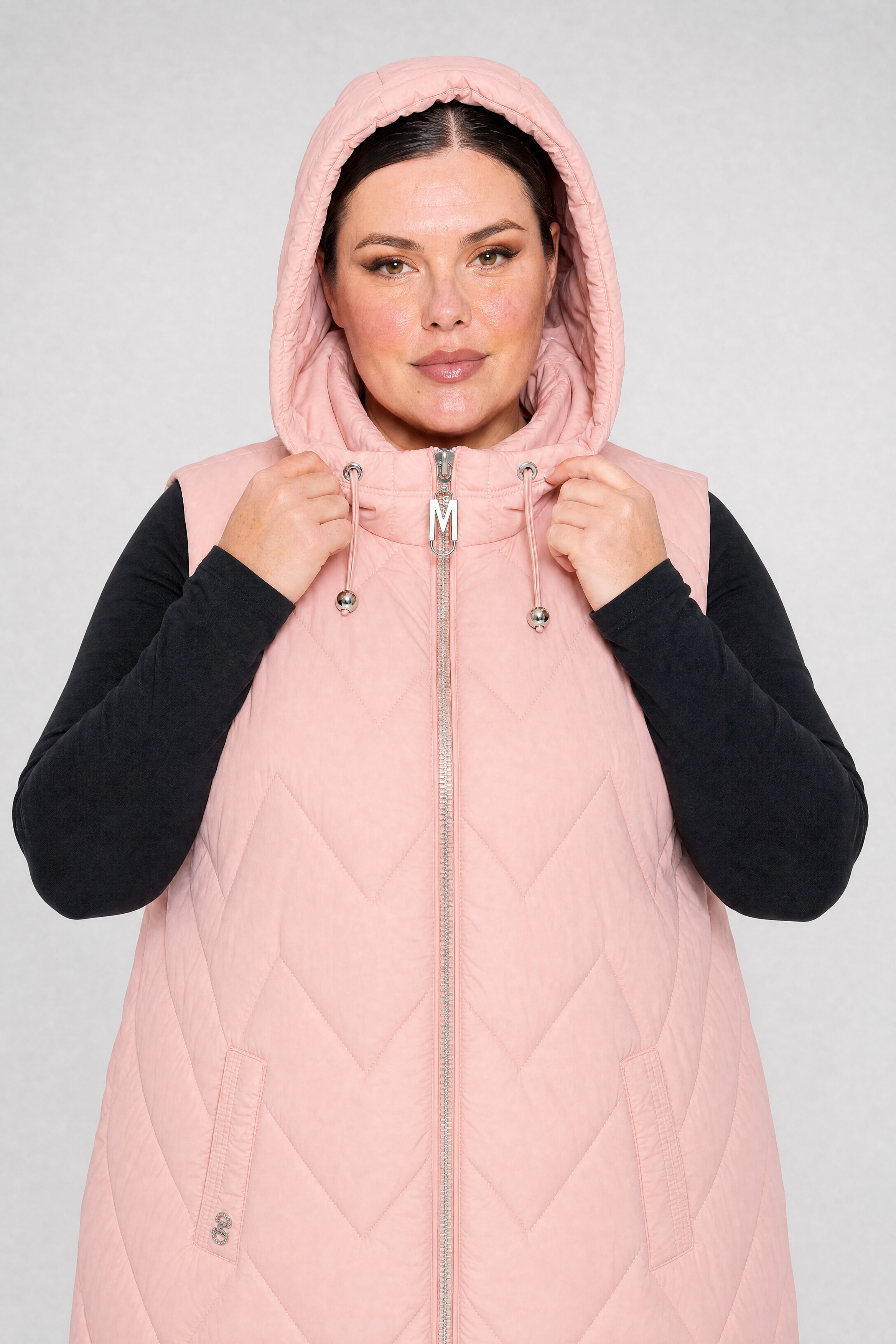 Kamizelka damska długa pikowana duże rozmiary 3XL 4XL 5XL 6XL 7XL