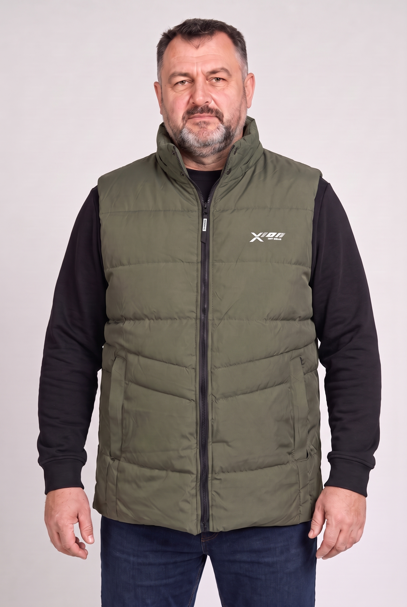 Kamizelka męska bezrękawnik pikowana z kapturem 2XL 3XL 4XL 5XL 6XL zimowa (Kopia) (Kopia)