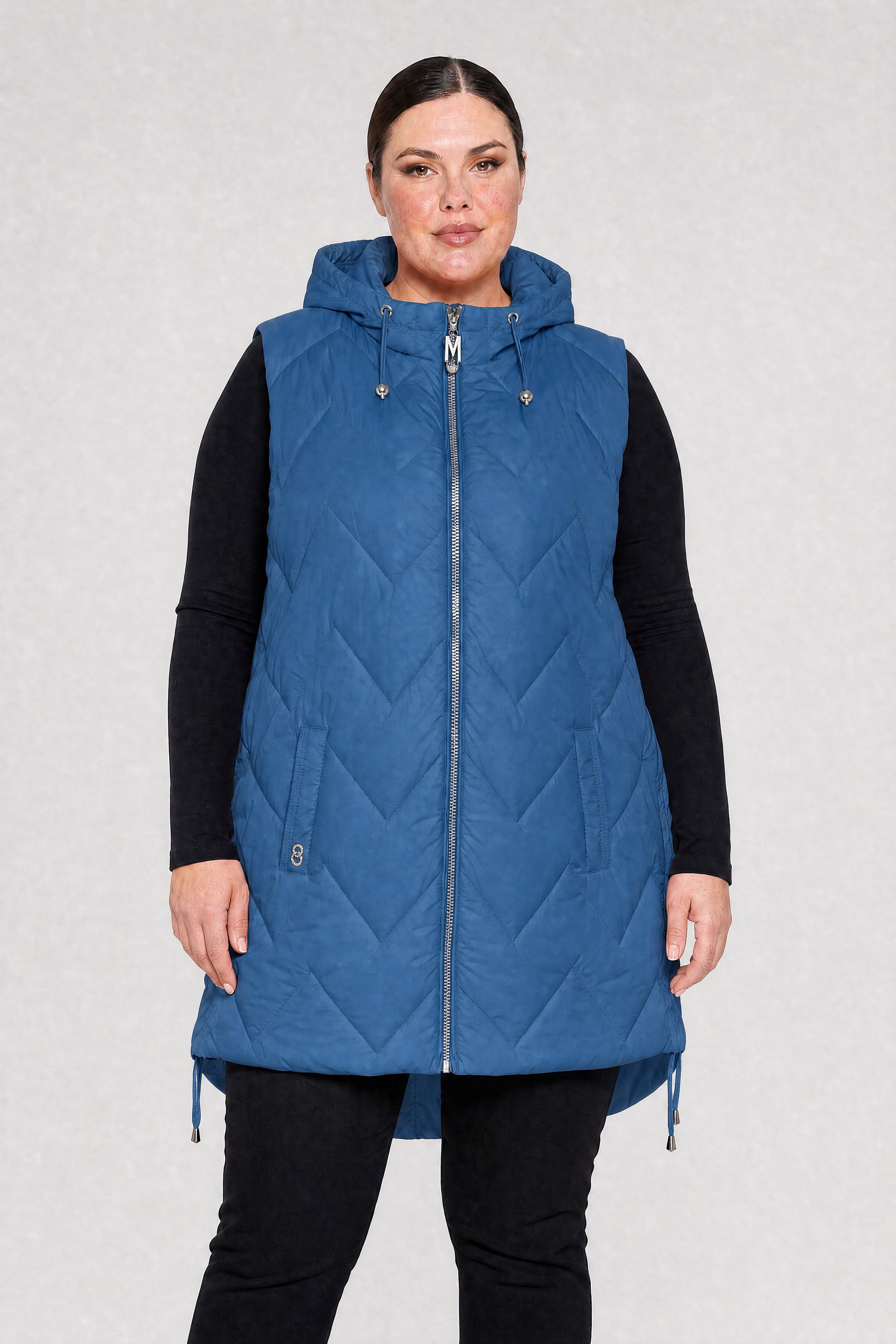 Kamizelka damska długa pikowana duże rozmiary 3XL 4XL 5XL 6XL 7XL
