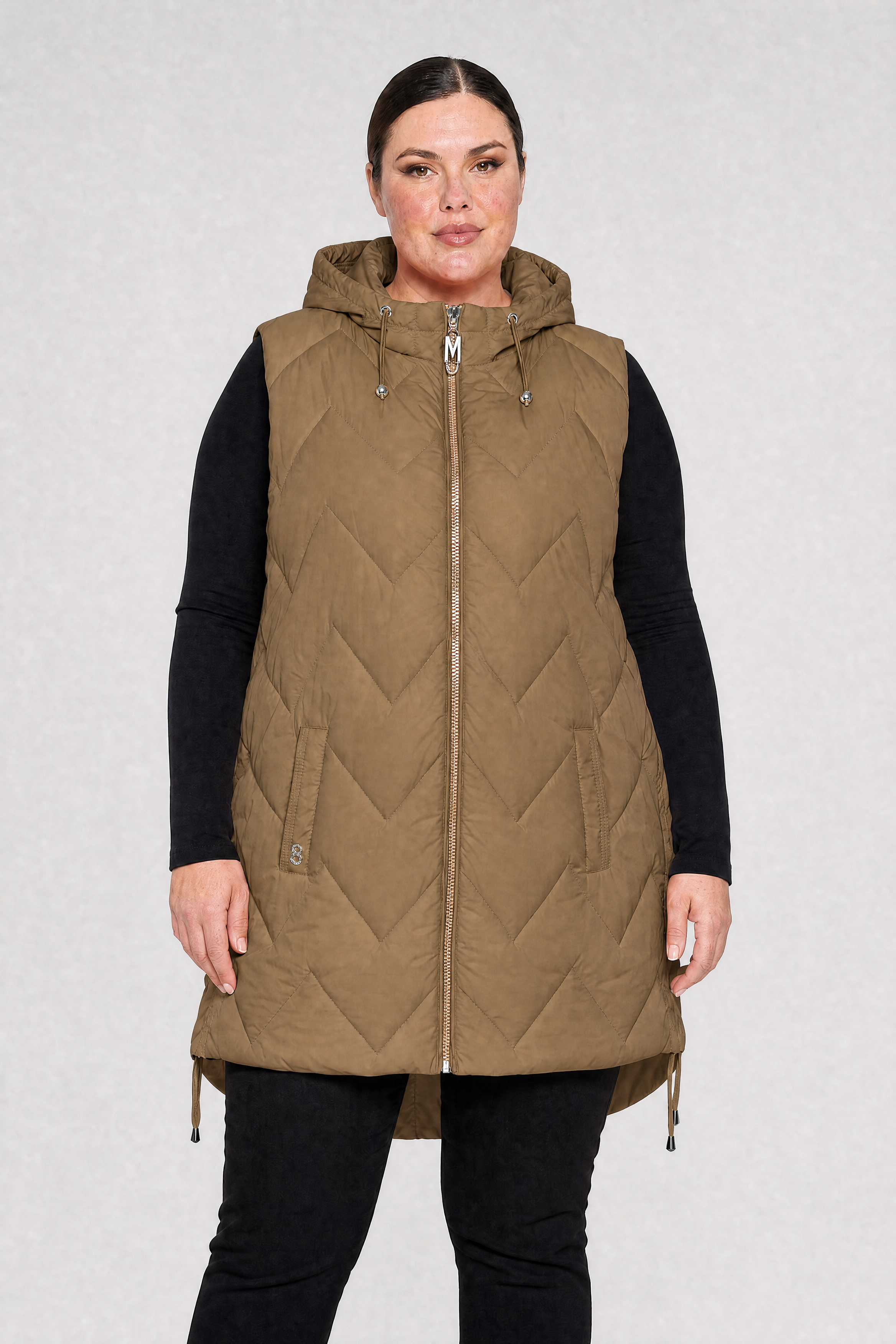 Kamizelka damska długa pikowana duże rozmiary 3XL 4XL 5XL 6XL 7XL