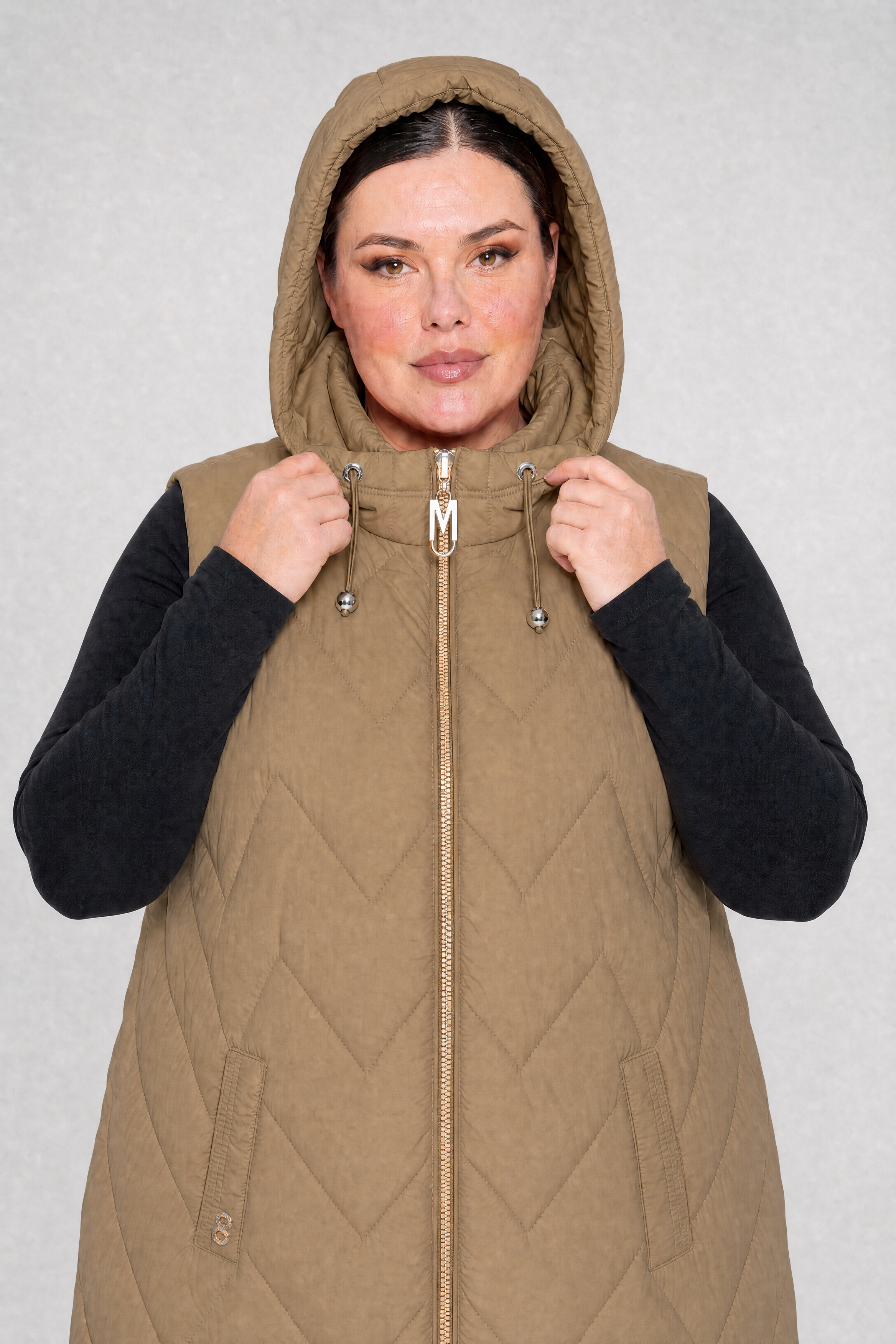 Kamizelka damska długa pikowana duże rozmiary 3XL 4XL 5XL 6XL 7XL