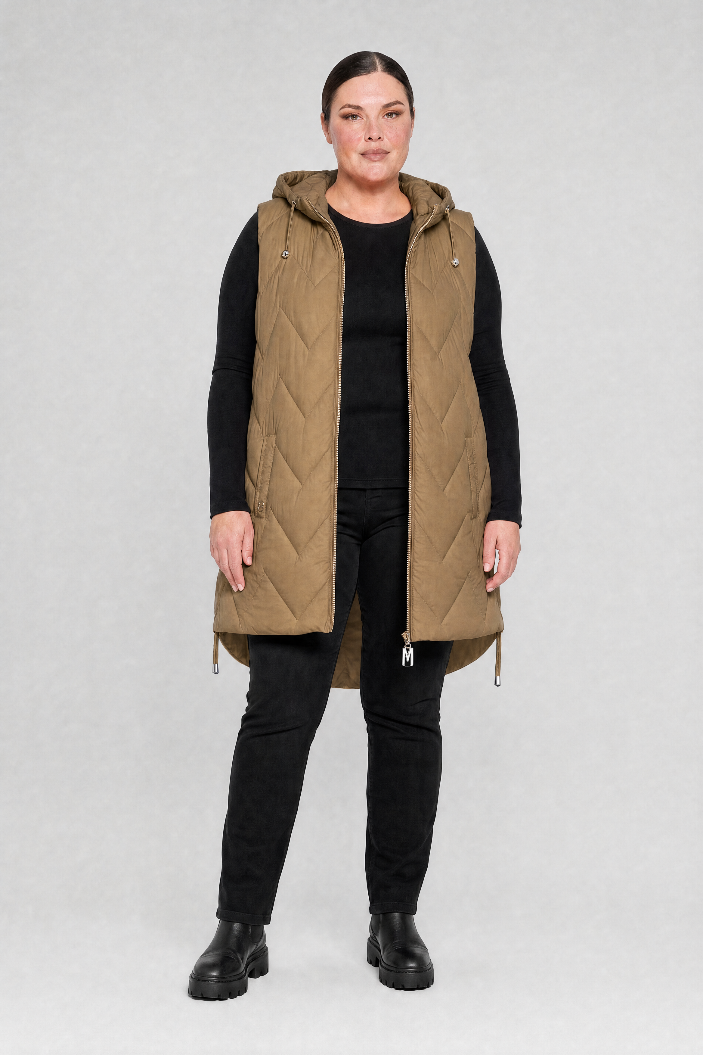 Kamizelka damska długa pikowana duże rozmiary 3XL 4XL 5XL 6XL 7XL
