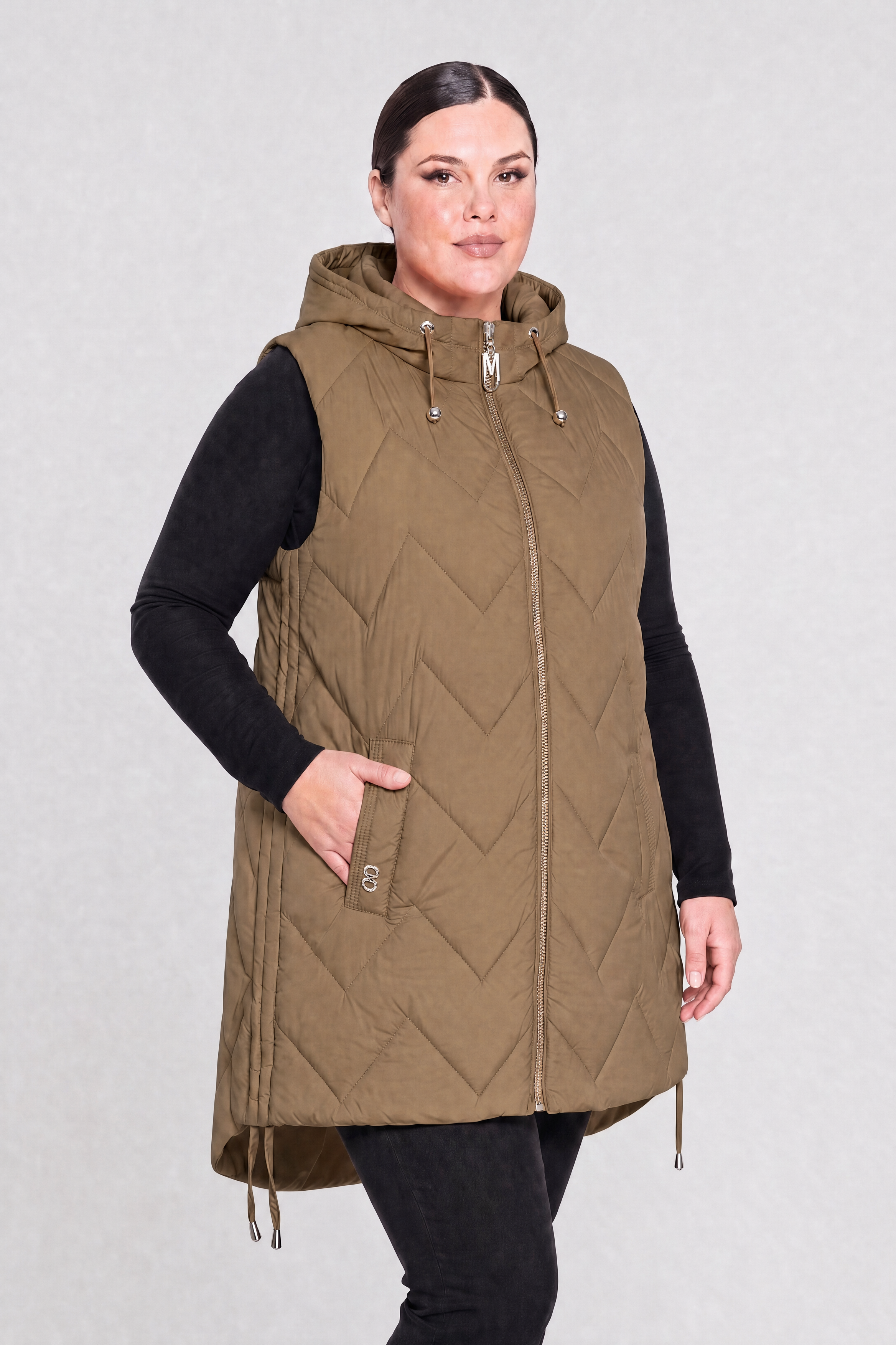Kamizelka damska długa pikowana duże rozmiary 3XL 4XL 5XL 6XL 7XL