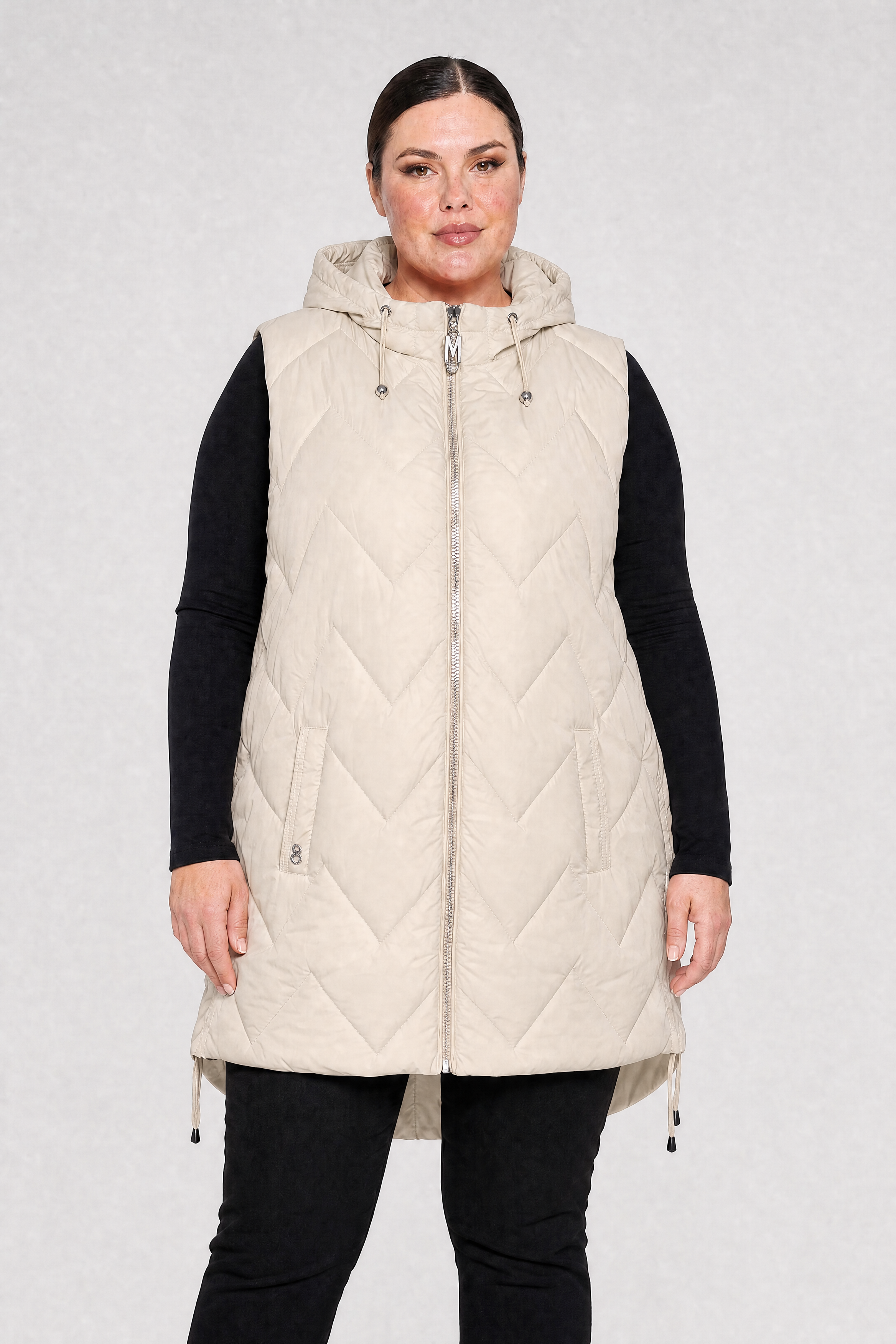 Kamizelka damska długa pikowana duże rozmiary 3XL 4XL 5XL 6XL 7XL