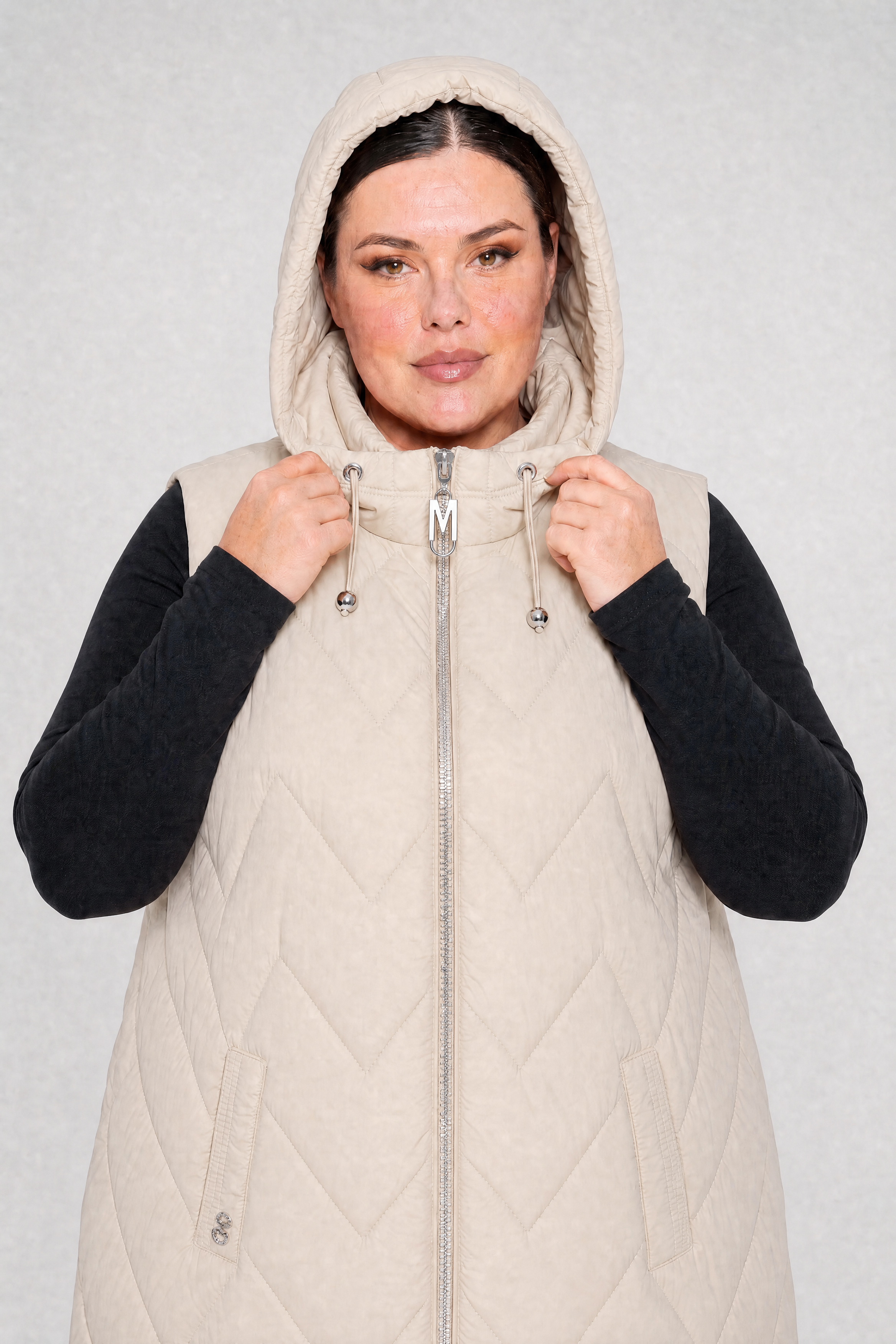 Kamizelka damska długa pikowana duże rozmiary 3XL 4XL 5XL 6XL 7XL