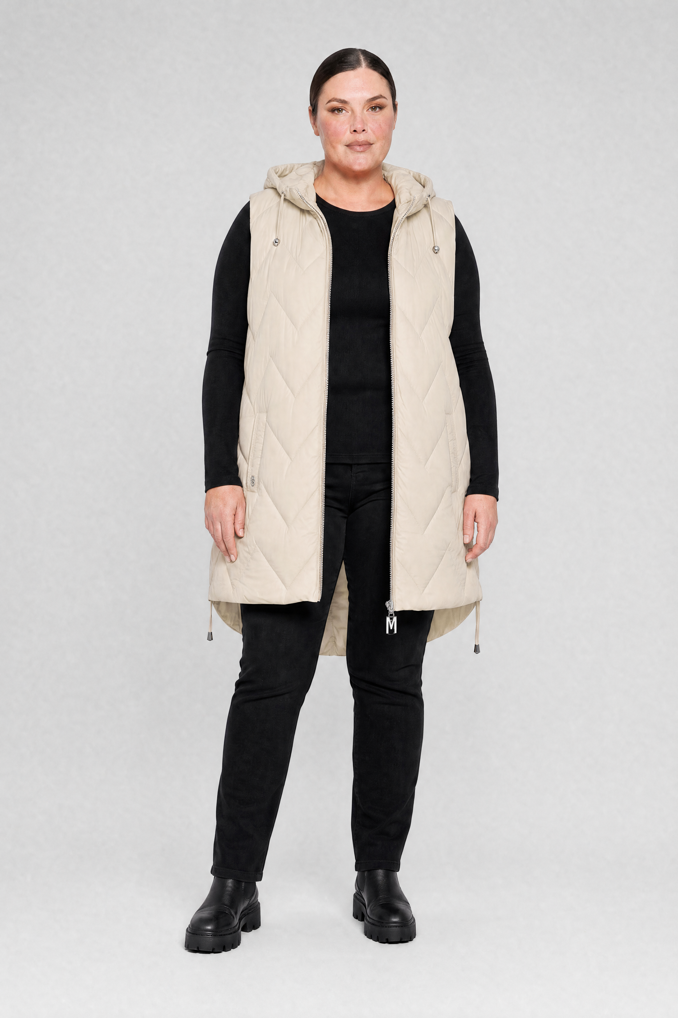 Kamizelka damska długa pikowana duże rozmiary 3XL 4XL 5XL 6XL 7XL